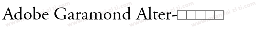 Adobe Garamond Alter字体转换